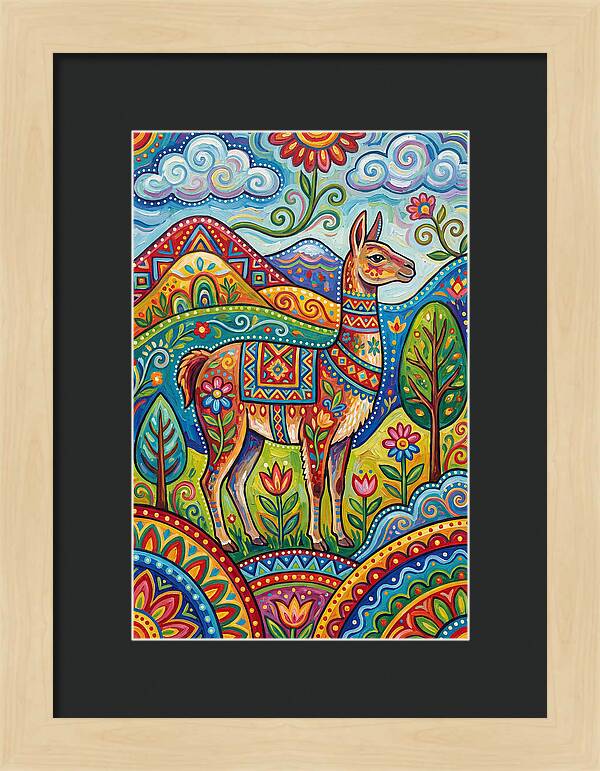 Guanaco In Vibrant Landscape