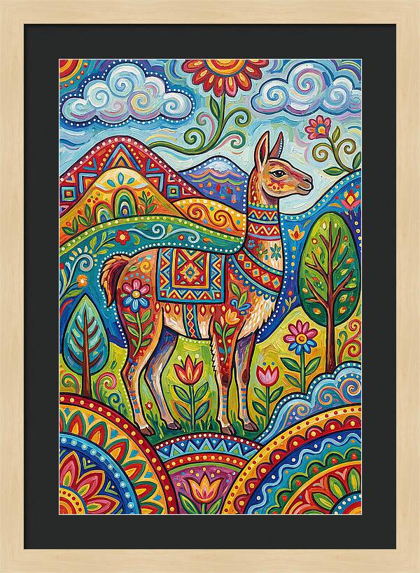 Guanaco In Vibrant Landscape