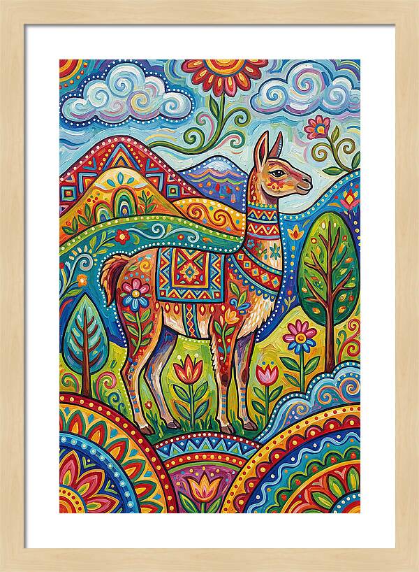 Guanaco In Vibrant Landscape