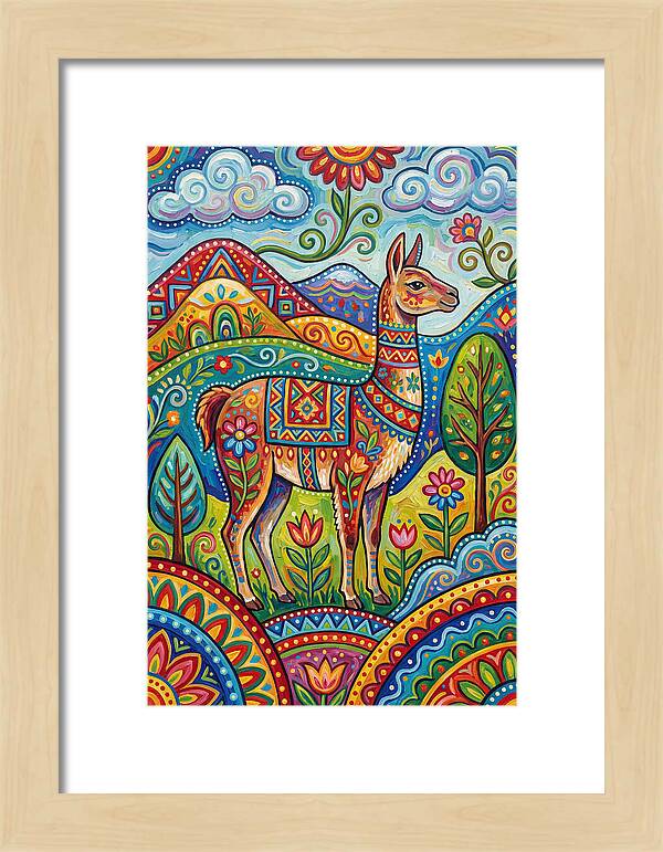 Guanaco In Vibrant Landscape