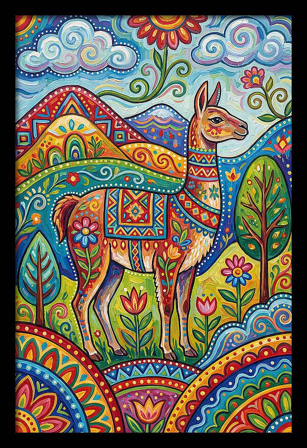 Guanaco In Vibrant Landscape