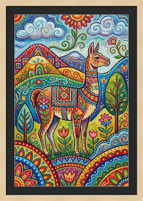Guanaco In Vibrant Landscape