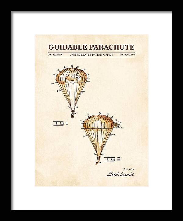 Guidable Parachute Watercolor Patent Us2993668