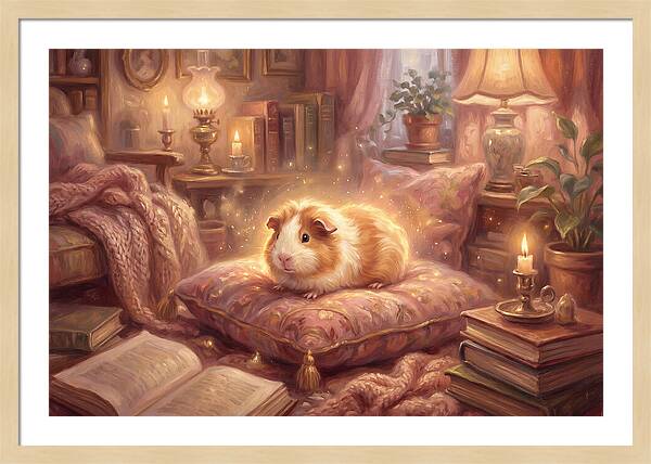 Guinea Pig In Cozy Setting