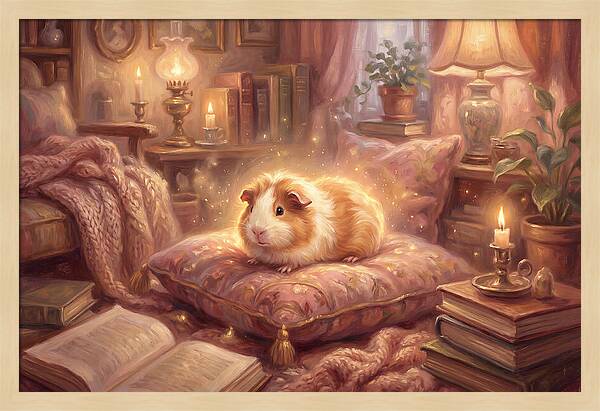 Guinea Pig In Cozy Setting
