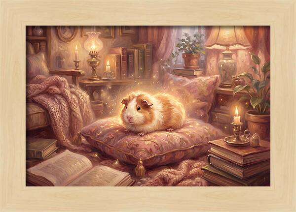 Guinea Pig In Cozy Setting