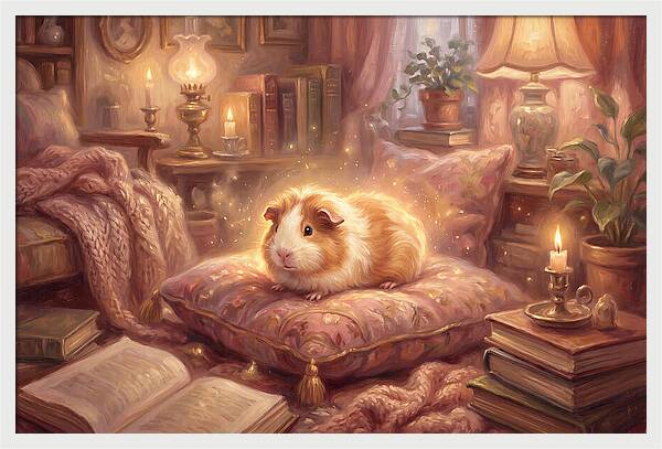 Guinea Pig In Cozy Setting