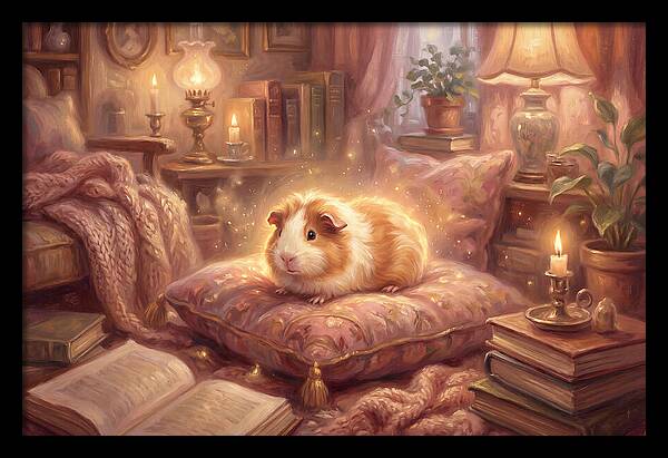 Guinea Pig In Cozy Setting