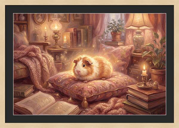Guinea Pig In Cozy Setting