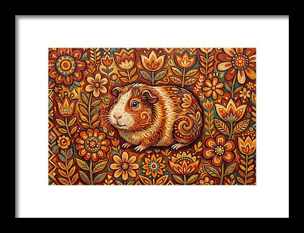 Guinea Pig In Floral Wonderland