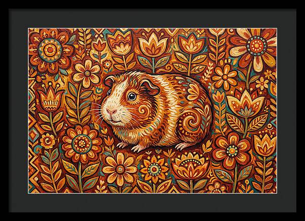 Guinea Pig In Floral Wonderland