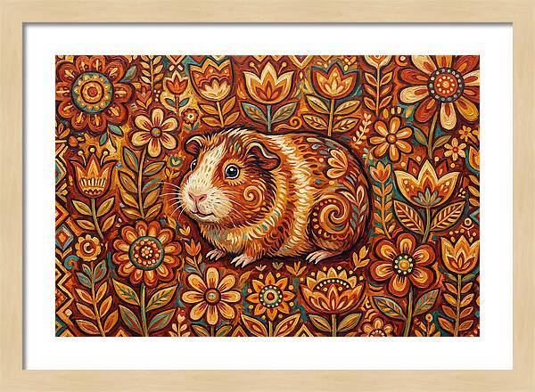Guinea Pig In Floral Wonderland