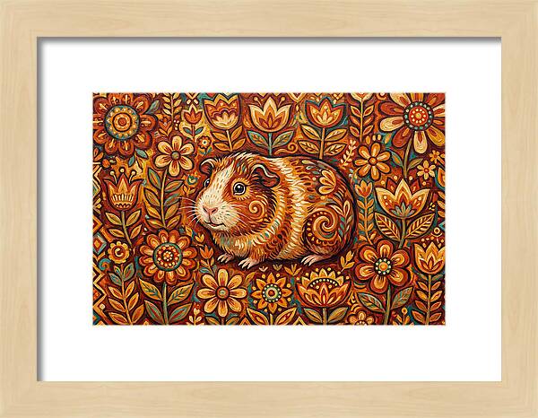 Guinea Pig In Floral Wonderland