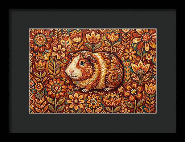 Guinea Pig In Floral Wonderland