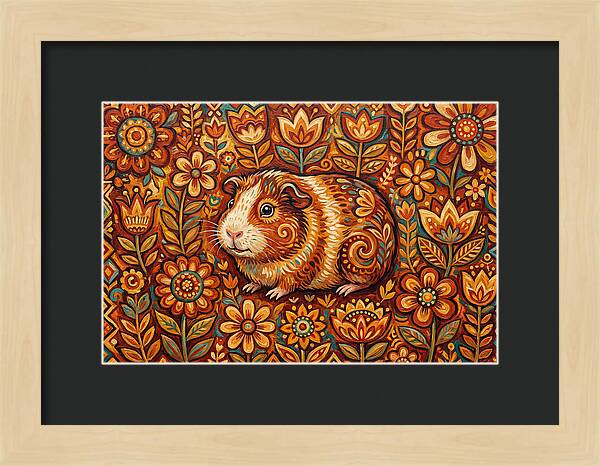 Guinea Pig In Floral Wonderland