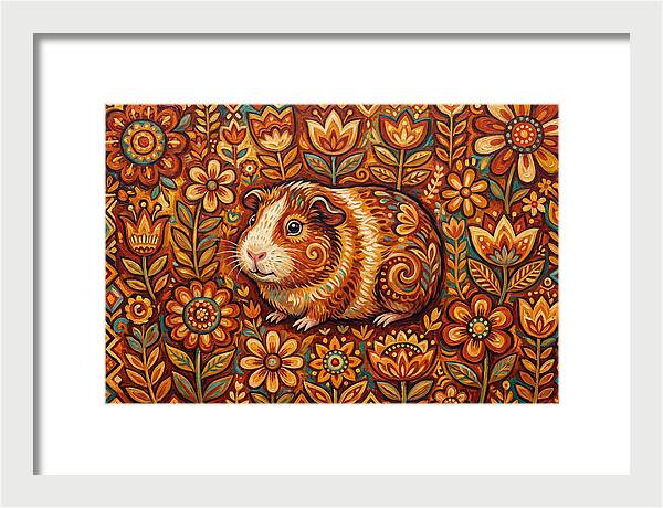 Guinea Pig In Floral Wonderland