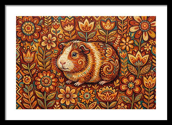 Guinea Pig In Floral Wonderland