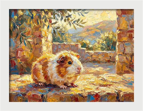 Guinea Pig In Mediterranean Light