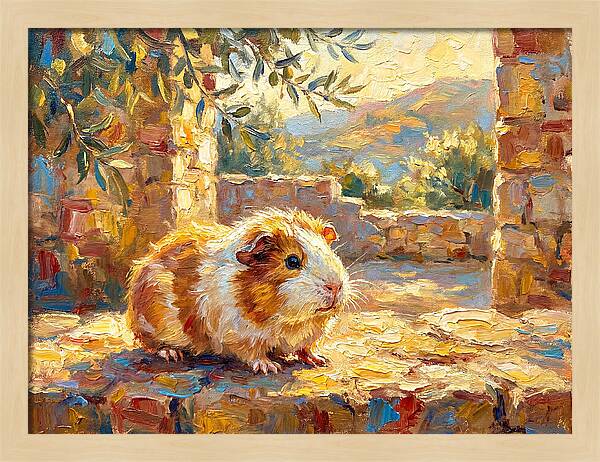 Guinea Pig In Mediterranean Light