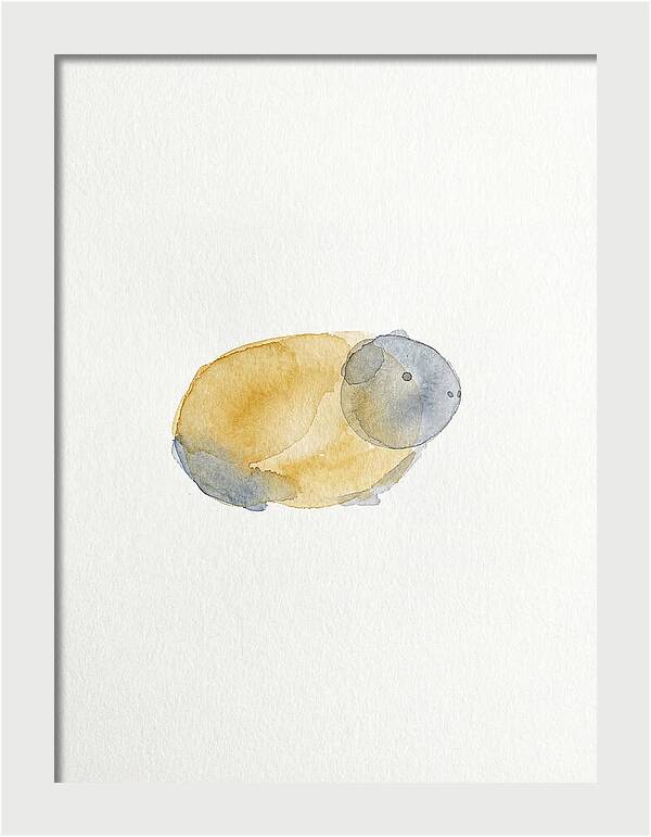 Guinea Pig Watercolor Illustration