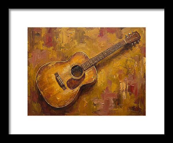 Guitar Against Warm Background