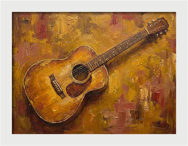 Guitar Against Warm Background