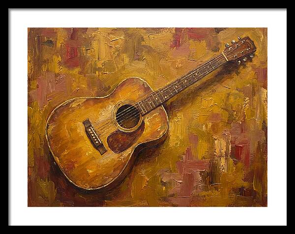 Guitar Against Warm Background