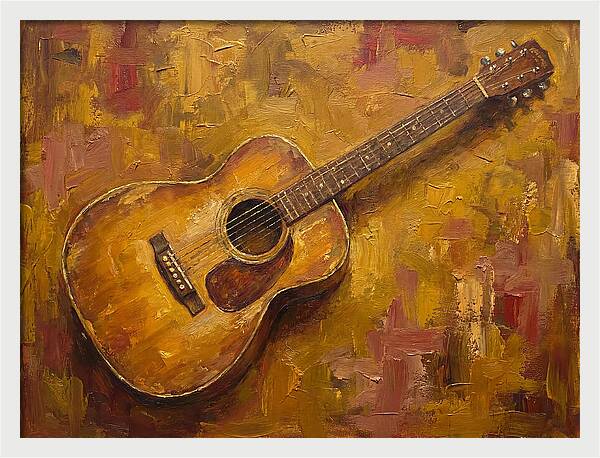 Guitar Against Warm Background