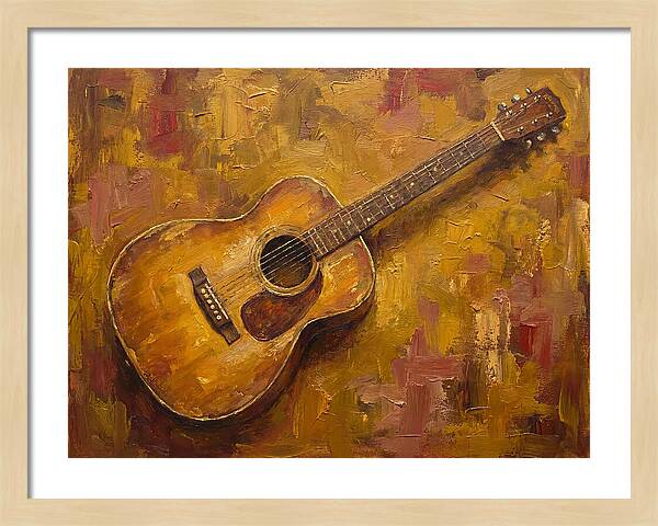 Guitar Against Warm Background