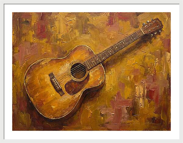 Guitar Against Warm Background