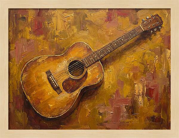 Guitar Against Warm Background