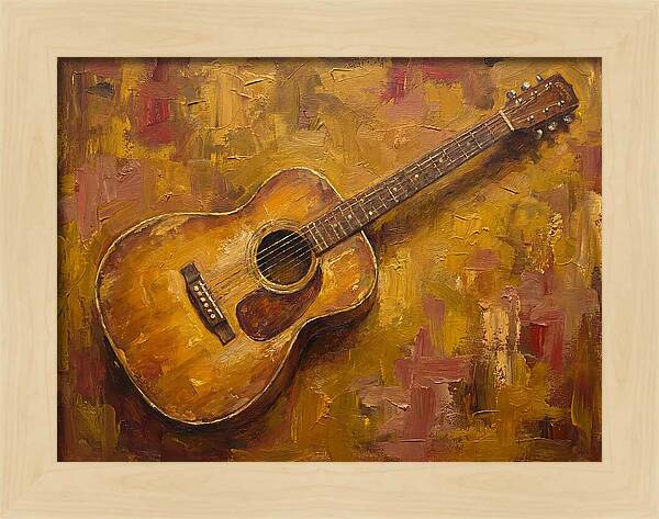 Guitar Against Warm Background