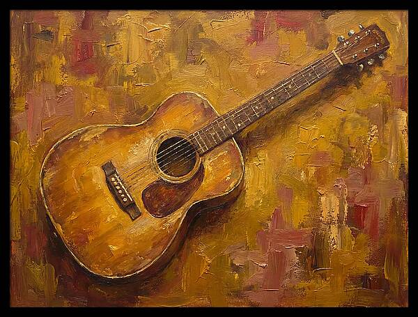 Guitar Against Warm Background