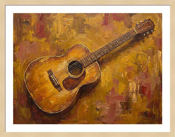 Guitar Against Warm Background