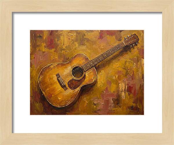 Guitar Against Warm Background