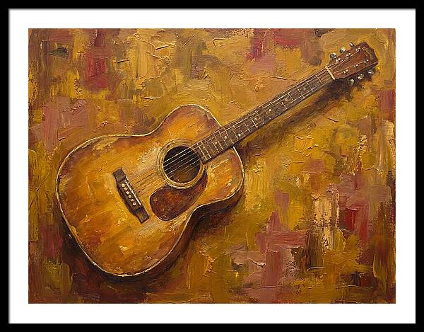 Guitar Against Warm Background