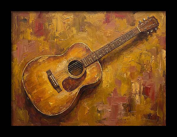 Guitar Against Warm Background