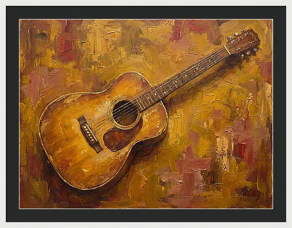 Guitar Against Warm Background