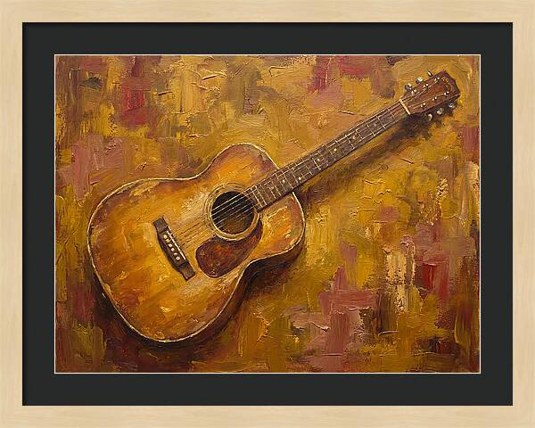 Guitar Against Warm Background