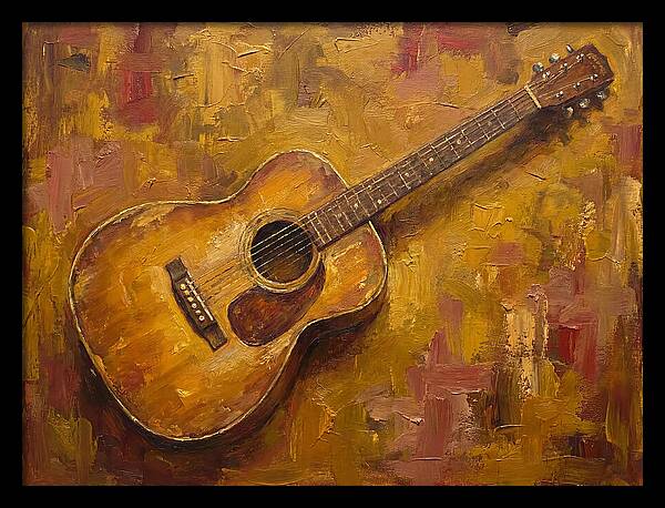 Guitar Against Warm Background