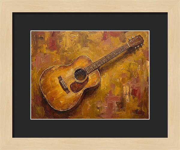 Guitar Against Warm Background