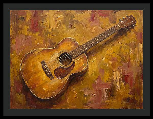 Guitar Against Warm Background