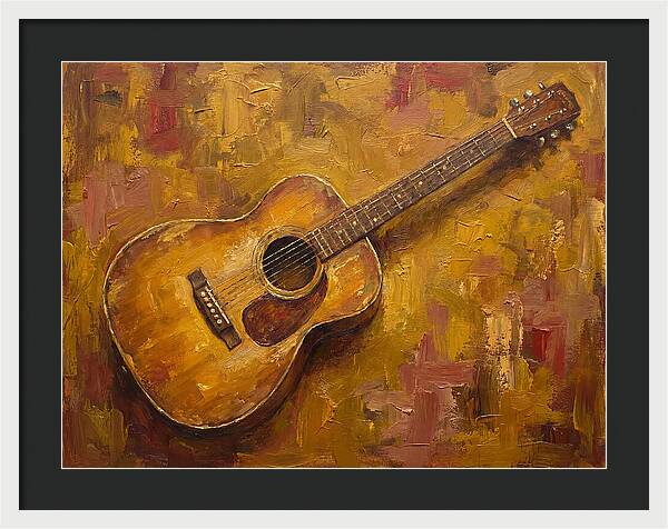 Guitar Against Warm Background