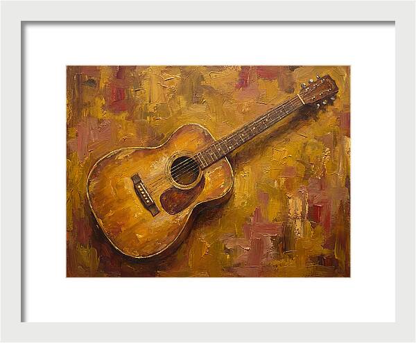 Guitar Against Warm Background