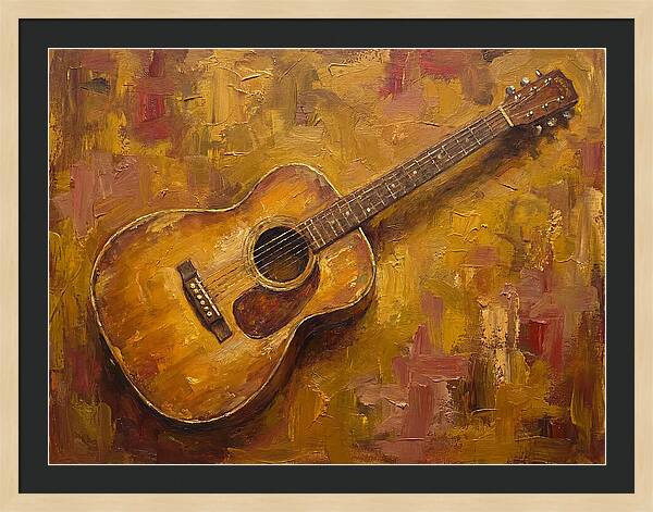 Guitar Against Warm Background