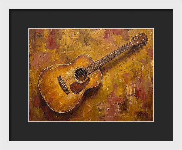 Guitar Against Warm Background