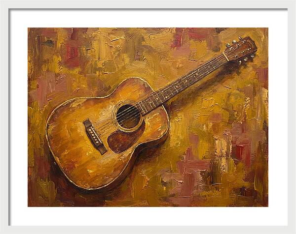 Guitar Against Warm Background