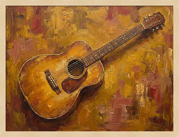 Guitar Against Warm Background