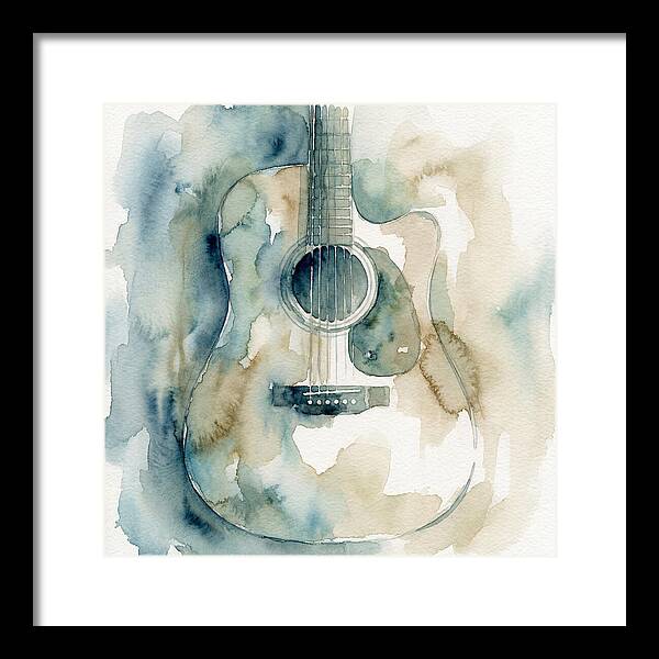 Guitar In Watercolor Hues