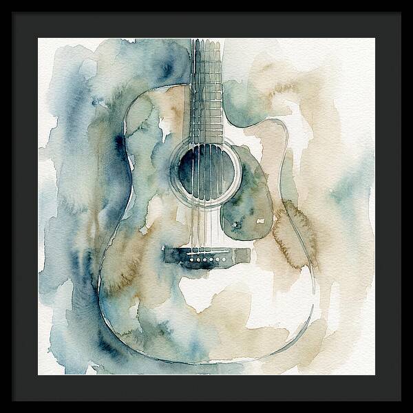 Guitar In Watercolor Hues